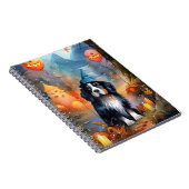 Halloween Berg mit Kürpen Beängstigend Notizblock (Rechte Seite)