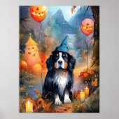 Halloween Berg mit Kürpen Beängstigend Poster (Vorne)