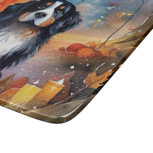 Halloween Berg mit Kürpen Beängstigend Schneidebrett (Ecke)