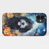 Halloween Bernedoodle mit Pumpkins Beängstigend Case-Mate iPhone Hülle (Rückseite (Horizontal))
