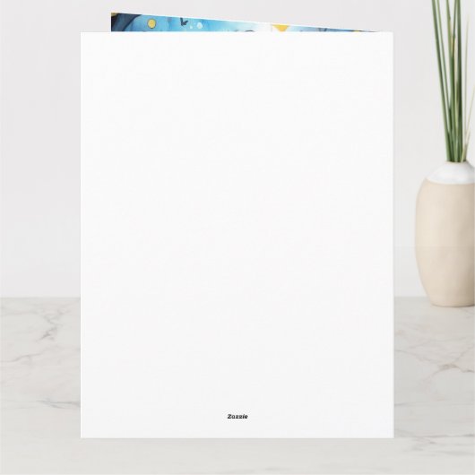 Halloween Bernedoodle mit Pumpkins Beängstigend Karte (Rückseite)