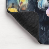 Halloween Bernedoodle mit Pumpkins Beängstigend Mousepad (Ecke)