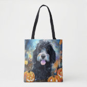 Halloween Bernedoodle mit Pumpkins Beängstigend Tasche (Vorderseite)