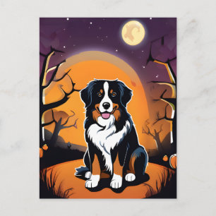 Halloween Berner Sennenhund Postkarte