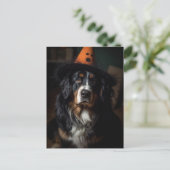 Halloween Bernese Mountain Dog Adorable Postkarte (Stehend Vorderseite)