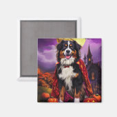 Halloween Bernese Mountain Dog Pumpkins Beängstige Magnet (Vorderseite/Rückseite)