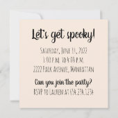 Halloween Bernese Mountain Hogs Hexenghost Einladung (Rückseite)