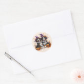 Halloween Bernese Mountain Hogs Hexenghost Runder Aufkleber (Umschlag)