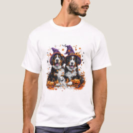Halloween Bernese Mountain Hogs Hexenghost T-Shirt