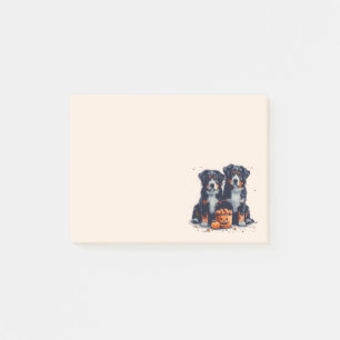 Halloween Bernese Mountain Hogs Pumpkin Post-it Klebezettel