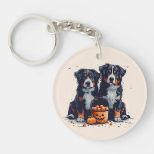 Halloween Bernese Mountain Hogs Pumpkin Schlüsselanhänger