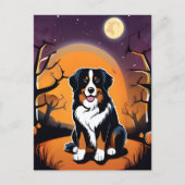 Halloween Bernese Mountain Hund Postcard Postkarte (Vorderseite)