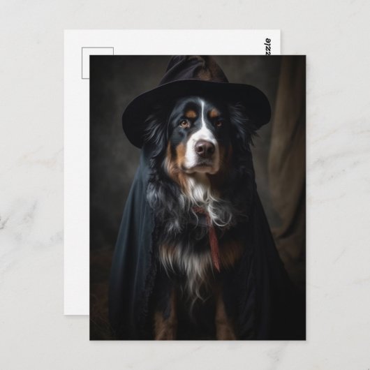 Halloween Bernese Mountain Hund Postcard Postkarte (Vorne/Hinten)