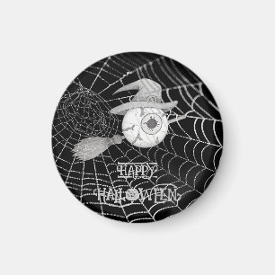 Halloween-Besen, beängstigender Augapfel, Spinnenn Magnet