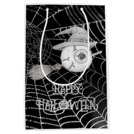 Halloween-Besen, beängstigender Augapfel, Spinnenn Mittlere Geschenktüte