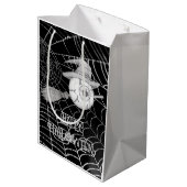 Halloween-Besen, beängstigender Augapfel, Spinnenn Mittlere Geschenktüte (Rückseite Schrägansicht)
