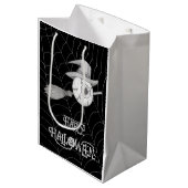 Halloween-Besen, beängstigender Augapfel, Spinnenn Mittlere Geschenktüte (Vorderseite Schrägansicht)