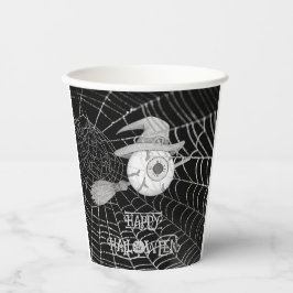 Halloween-Besen, beängstigender Augapfel, Spinnenn Pappbecher