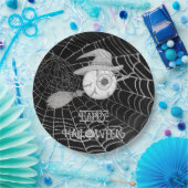 Halloween-Besen, beängstigender Augapfel, Spinnenn Pappteller (Party)