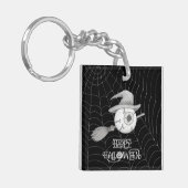 Halloween-Besen, beängstigender Augapfel, Spinnenn Schlüsselanhänger (Vorderseite links)
