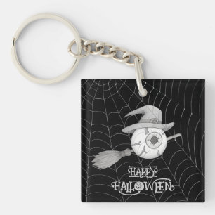 Halloween-Besen, beängstigender Augapfel, Spinnenn Schlüsselanhänger