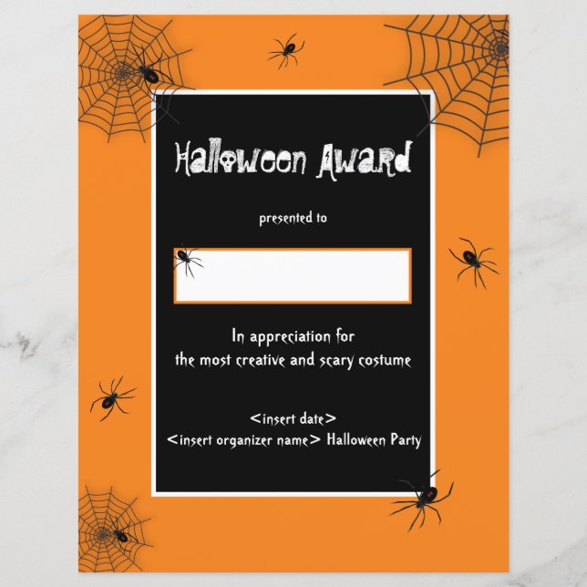 Halloween Best Costume Award (Vorderseite)