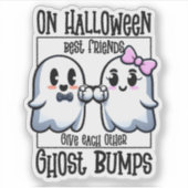 Halloween Best Friends Ghost Bump Aufkleber (Vorderseite)