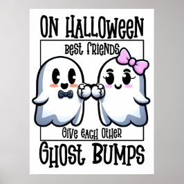 Halloween Best Friends Ghost Bump Poster