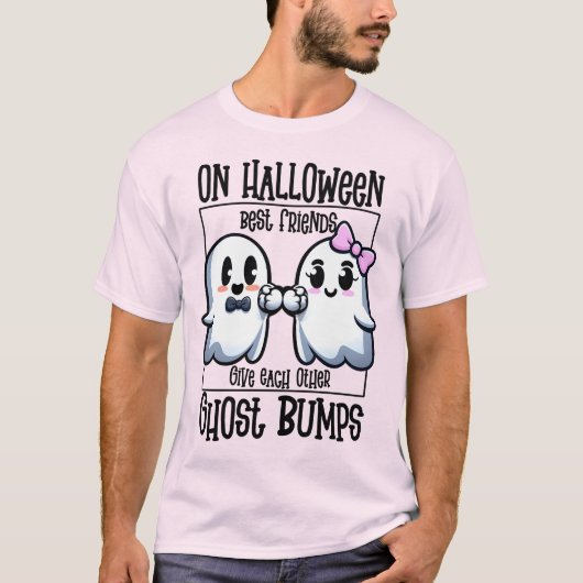 Halloween Best Friends Ghost Bump T-Shirt (Vorderseite)