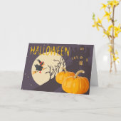 Halloween Best Hexen Karte (Gelbe Blume)