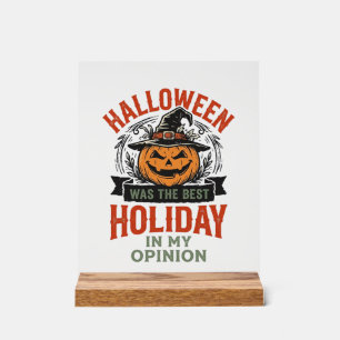 Halloween Bester Feiertag Vintage Kürbis-Shirt-Des Acrylschild