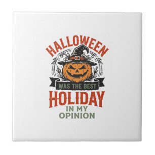 Halloween Bestes Feiertags-Vintage-Kürbis-Shirt-De Fliese