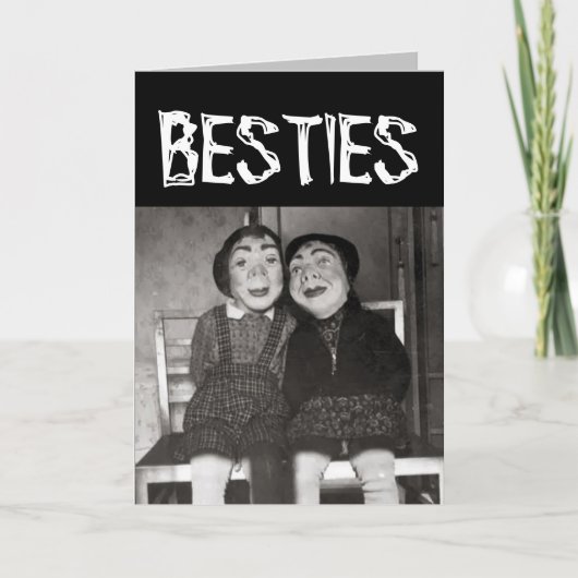 HALLOWEEN BESTIES BEST FRIEND FUNNY GREETING CARD KARTE (Vorderseite)