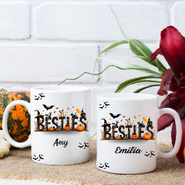 Halloween Besties Grafische Tasse für Freunde