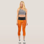 Halloween-Betonwand und schwarz Capri Leggings (Vorderseite)