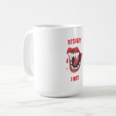 Halloween Beware I Bite Kaffeetasse (Vorderseite Links)
