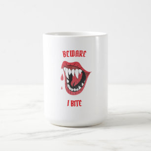 Halloween Beware I Bite Kaffeetasse
