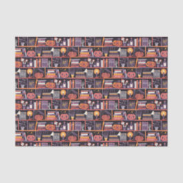 Halloween-Bibliothek Seidenpapier