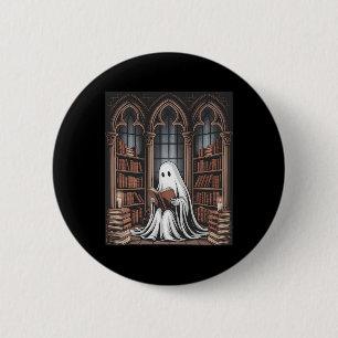 Halloween-Bibliothekar-Geist-Reading-Books-Liebhab Button