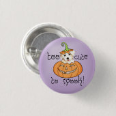 Halloween Bichon Button (Vorne & Hinten)