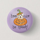 Halloween Bichon Button (Vorderseite)