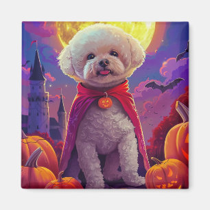 Halloween Bichon Frise Dog Pumpkins Beängstigend Magnet