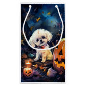 Halloween Bichon Frise mit Pumpkins Beängstigend Kleine Geschenktüte (Rückseite)