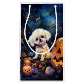 Halloween Bichon Frise mit Pumpkins Beängstigend Kleine Geschenktüte (Vorderseite)
