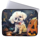 Halloween Bichon Frise mit Pumpkins Beängstigend Laptopschutzhülle (Vorderseite)