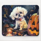 Halloween Bichon Frise mit Pumpkins Beängstigend Mousepad (Vorne)
