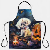 Halloween Bichon Frise mit Pumpkins Beängstigend Schürze (Vorderseite)