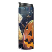 Halloween Bichon Frise mit Pumpkins Beängstigend Thermosbecher (Nach rechts gedreht)