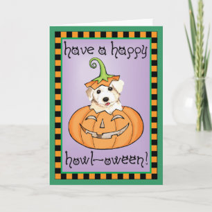 Halloween Bichon Karte
