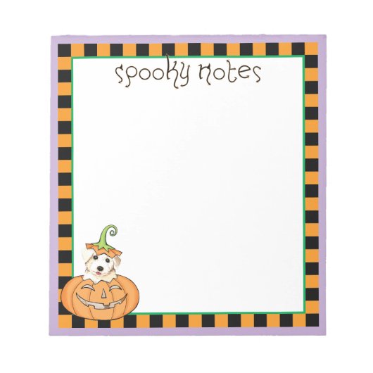 Halloween Bichon Notizblock (Vorderseite)